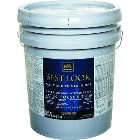 WORLDWIDE SOURCING Best Look Latex Satin Paint And Primer In One House And Trim Paint HW41W0803-20